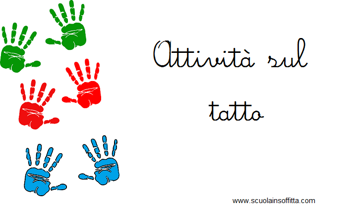 Attività per bambini sul tatto