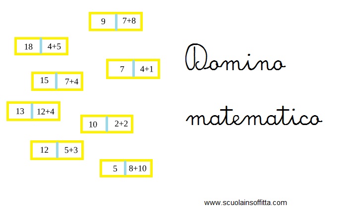 Gioco matematico con numeri fino al 20