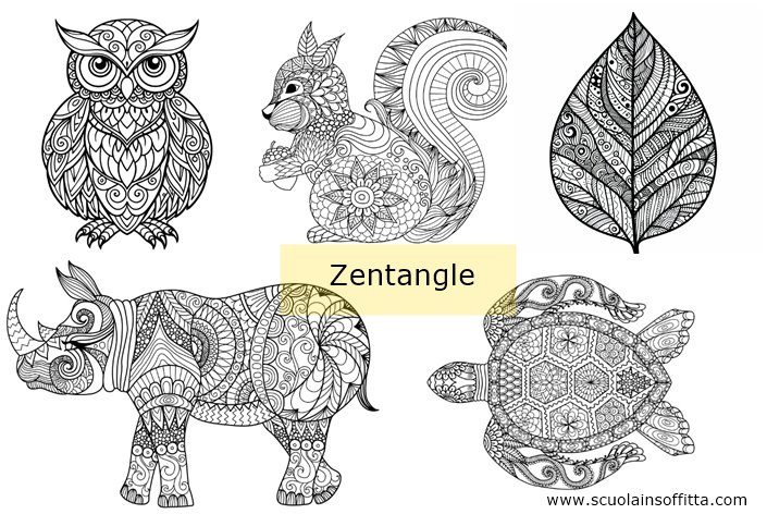 Disegni zentangle da colorare