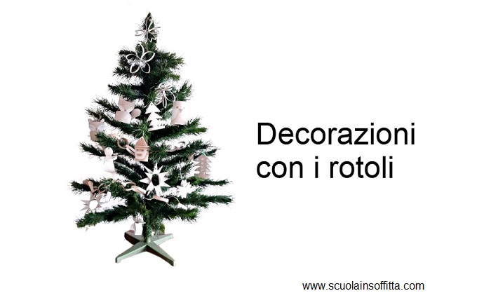 decorazioni di Natale con i rotoli